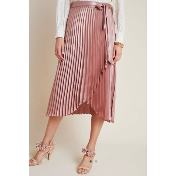 Anthropologie Maeve Paulina Pleated Midi Skirt - Picture 3 of 7